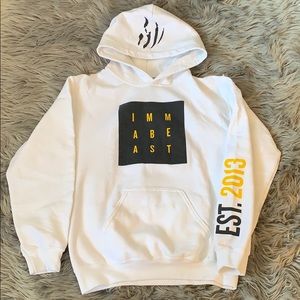 IMMABEAST white hoodie